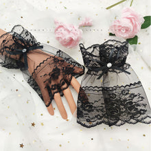 Load image into Gallery viewer, Soft Mesh Lace Bow Gloves Lightweight Breathable Sunscreen Decorative Gloves Wrist Sleeves for Women