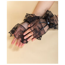 Load image into Gallery viewer, Soft Mesh Lace Bow Gloves Lightweight Breathable Sunscreen Decorative Gloves Wrist Sleeves for Women