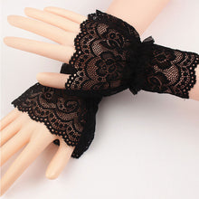 Load image into Gallery viewer, Lace Mesh Hollowed Out Crochet Gloves Comfortable Breathable Sunscreen Decorative Wrist Sleeves for Women