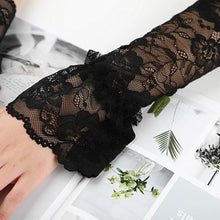 Load image into Gallery viewer, Comfortable Soft Lace Sunscreen Sleeves Outdoor Ultraviolet-proof Sunscreen Sleeves Breathable Decorative Arm Sleeves
