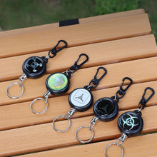 Load image into Gallery viewer, Outdoor Anti-Theft Anti-Loss Retractable Key Chain Wire Rope High Rebound Plastic Easy To Pull Badge Reel Outdoor Supplies