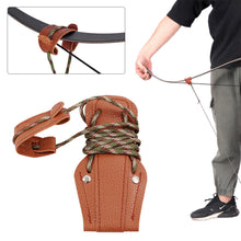Load image into Gallery viewer, Leather Top String Traditional Reverse Curved Hunting Bow Change String Auxiliary Rope High Strength Nylon Cowhide Material Archery Equipment