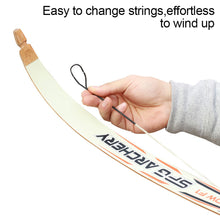 Load image into Gallery viewer, Leather Top String Traditional Reverse Curved Hunting Bow Change String Auxiliary Rope High Strength Nylon Cowhide Material Archery Equipment