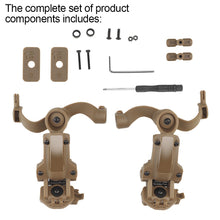 Load image into Gallery viewer, Tactical Headphone Helmet Rail Connection Arm Set 360° Rotatable Foldable Headphone Mounting Accessories Fit OPS CoreARC and Team WendyM-LOK Rail
