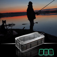 Load image into Gallery viewer, 1PC Cube Box Lure Fishing Supplies Box With Magnet Noctilucence DIY Double Layer Stitching Hard Bait Tool Case Fishing Accessories