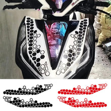 Load image into Gallery viewer, 2Pcs 39x9cm Motorcycle Honeycomb Bee Vinyl Sticker For Motor Front Face Decor Waterproof Decal Stickers