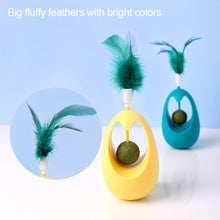Load image into Gallery viewer, 1Pc Cat Tumbler Toy with Ball Feather Catnip Cat Interactive Feather Toys Pet Bumbler Funny Toy Kitten Toys