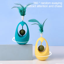 Load image into Gallery viewer, 1Pc Cat Tumbler Toy with Ball Feather Catnip Cat Interactive Feather Toys Pet Bumbler Funny Toy Kitten Toys