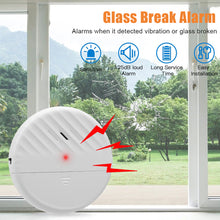 Load image into Gallery viewer, Wireless Window Door Vibration Sensor 125dB Glass Break Vibration Burglar Sensor Alarm Home Safety Alarm Detector System