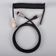Load image into Gallery viewer, 3M Type C Mechanical Keyboard Coiled Cable USB Keyboard Wire Mechanical Keyboard Aviator Desktop Computer Aviation Connector