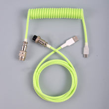 Load image into Gallery viewer, 3M Type C Mechanical Keyboard Coiled Cable USB Keyboard Wire Mechanical Keyboard Aviator Desktop Computer Aviation Connector