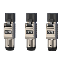 Load image into Gallery viewer, RJ45 Cat8 Cat7 Cat6A Connectors RJ45 Metal Tool Free Easy Termination Plug 2000MHz 40G LAN Cable 22AWG - 24AWG