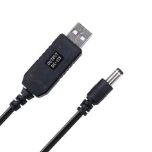 Load image into Gallery viewer, WiFi to Powerbank Cable Connector DC 5V to 12V USB Cable Boost Converter Step-up Cord for Wifi Router Modem Fan Speaker