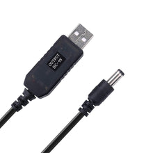 Load image into Gallery viewer, WiFi to Powerbank Cable Connector DC 5V to 12V USB Cable Boost Converter Step-up Cord for Wifi Router Modem Fan Speaker