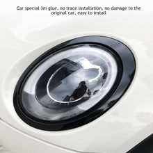 Load image into Gallery viewer, 2Pcs Car Front Headlights Frame Headlight Eyebrow Ring Cover Trim Replacement For MINI Cooper F55 F56 F57 03-18 Gloss Black