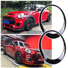 Load image into Gallery viewer, 2Pcs Car Front Headlights Frame Headlight Eyebrow Ring Cover Trim Replacement For MINI Cooper F55 F56 F57 03-18 Gloss Black