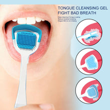 Load image into Gallery viewer, Tongue Coating Cleaning Gel with Silicone Tongue Coating Cleaning Brush Scraper Toothbrush Fresh Breath Oral Care
