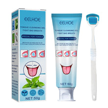 Load image into Gallery viewer, Tongue Coating Cleaning Gel with Silicone Tongue Coating Cleaning Brush Scraper Toothbrush Fresh Breath Oral Care