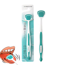 Load image into Gallery viewer, Soft Silicone Fresh Breath Cleaning Tongue Coating Brush Odor Tongue Coating Cleaner 2-in-1 Tongue Coating Scraper