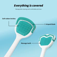 Load image into Gallery viewer, Soft Silicone Fresh Breath Cleaning Tongue Coating Brush Odor Tongue Coating Cleaner 2-in-1 Tongue Coating Scraper