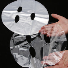 Load image into Gallery viewer, Transparent Disposable Plastic Facial Mask Face Cleaner Mask Neck Stickers Paper PE Masks Wrap Facial Beauty Healthy Tools