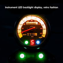 Load image into Gallery viewer, Retro Motorcycle Speedometer Odometer Motorcycle Speedometer 0-160km/h with LED Indication Gear Display