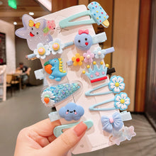 Load image into Gallery viewer, 14pcs/set Cute Rainbow Girl Hairpin Creative Cartoon Women Sun Cloud Princess Embroidery Hairpin Children Fashion Hair Accessories