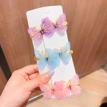 Load image into Gallery viewer, 6pcs/set 3D Butterfly Children's Hairpin Cute Candy Color Headwear Simple Fashion Baby Hair Clip Children Hair Accessories