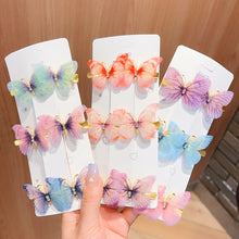 Load image into Gallery viewer, 6pcs/set 3D Butterfly Children's Hairpin Cute Candy Color Headwear Simple Fashion Baby Hair Clip Children Hair Accessories
