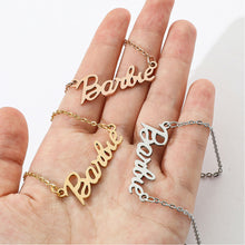 Load image into Gallery viewer, Women's Titanium Steel Barbie Characters Necklace Creative Barbie Necklace Fashionable Matching Women Jewelry Accessory