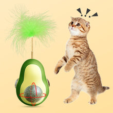 Load image into Gallery viewer, 1Pc Cat Avocado Tumbler Toy with Ball Feather Catnip Cat Interactive Feather Toys Pet Bumbler Funny Toy Kitten Toys