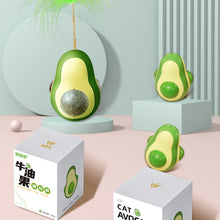 Load image into Gallery viewer, 1Pc Cat Avocado Tumbler Toy with Ball Feather Catnip Cat Interactive Feather Toys Pet Bumbler Funny Toy Kitten Toys