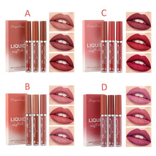 Load image into Gallery viewer, 3pcs/set Matte Lip Glaze Waterproof Velvet Lipstick Non-fading Long Lasting Lip Gloss Lip Makeup Cosmetics