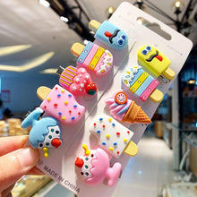 Load image into Gallery viewer, 10PCS/SET Children Hairpin Cartoon Ice Cream Hairpin Colorful Sweet Hair Clips Fashion Hair Accessories
