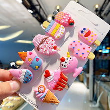 Load image into Gallery viewer, 10PCS/SET Children Hairpin Cartoon Ice Cream Hairpin Colorful Sweet Hair Clips Fashion Hair Accessories