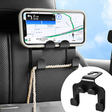 Load image into Gallery viewer, 1PC Car Interior Seat Back Hook Double Head Phone Multifunctional Hanger Headrest Hanging Bag Storage Hanger Accessories