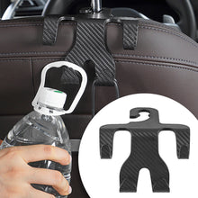 Load image into Gallery viewer, 2 in 1 Car Seat Headrest Hook and Phone Stand Headrest Hanging Holder Carbon Fibre Pattern Car Rear Seat Storage Hanger