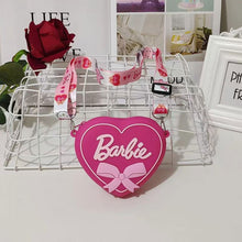 Load image into Gallery viewer, Barbie Bag Net Red Shoulder Bag Children's Cute Love Crossbody Bag Fashion Pink Silicone Cartoon Heart Shoulder Bag