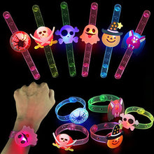 Load image into Gallery viewer, Halloween Glow Bracelet Ring LED Light Pumpkin Ghost Skull Ring Bracelet Kids Gift Halloween Decoration Supply