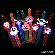 Load image into Gallery viewer, Halloween Glow Bracelet Ring LED Light Pumpkin Ghost Skull Ring Bracelet Kids Gift Halloween Decoration Supply