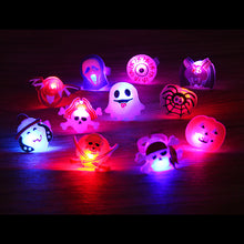 Load image into Gallery viewer, Halloween Glow Bracelet Ring LED Light Pumpkin Ghost Skull Ring Bracelet Kids Gift Halloween Decoration Supply