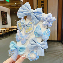 Load image into Gallery viewer, 8PCS/SET Children's Cute Lace Bow Flower Hair Accessories Set Simple Girls Braid Bangs Broken Clip