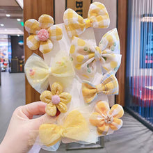 Load image into Gallery viewer, 8PCS/SET Children's Cute Lace Bow Flower Hair Accessories Set Simple Girls Braid Bangs Broken Clip