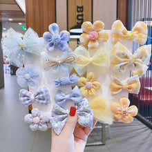 Load image into Gallery viewer, 8PCS/SET Children's Cute Lace Bow Flower Hair Accessories Set Simple Girls Braid Bangs Broken Clip