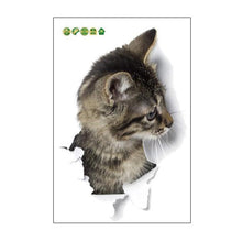 Load image into Gallery viewer, Cat Vivid 3D Look Hole Wall Sticker Bathroom Toilet Decorations Kids Gift Kitchen Cute Home Decor Decal Mural Animal Wall Poster