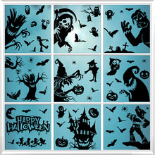 Load image into Gallery viewer, Horror Party Supplies Halloween Window Decoration Halloween Door Wall Decoration Sticker Scary Witch Halloween Home Decor