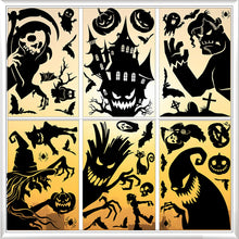 Load image into Gallery viewer, Horror Party Supplies Halloween Window Decoration Halloween Door Wall Decoration Sticker Scary Witch Halloween Home Decor