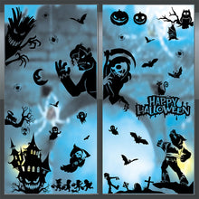 Load image into Gallery viewer, Horror Party Supplies Halloween Window Decoration Halloween Door Wall Decoration Sticker Scary Witch Halloween Home Decor