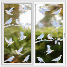 Load image into Gallery viewer, Birds Rainbow Window Suncatcher Sticker Rainbow Stickers DIY Electrostatic Glass Decals Home Bedroom Office Decor Privacy Protection