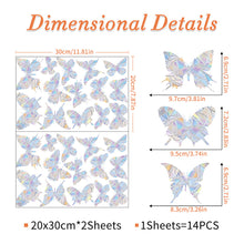 Load image into Gallery viewer, Butterfly Rainbow Window Suncatcher Sticker Rainbow Stickers DIY Electrostatic Glass Decals Home Bedroom Office Decor Privacy Protection